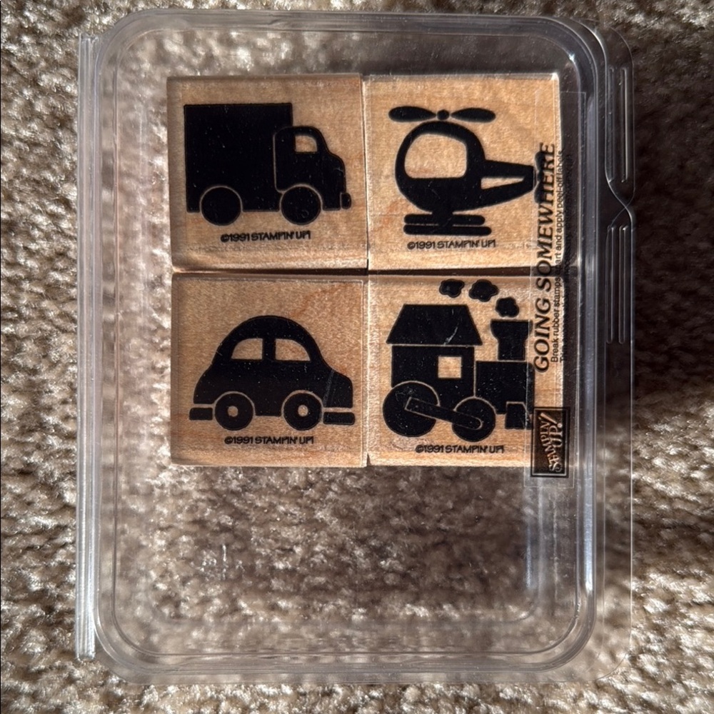 Stampin' Up! Black and Tan Building Blocks Set-excellent condition!